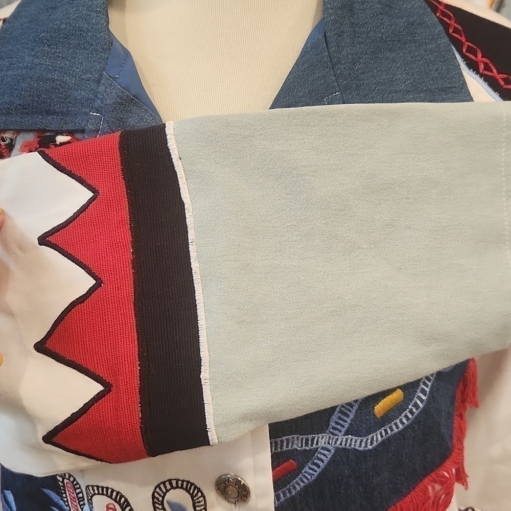 INDIGO Moon western patchwork jacket - image 11